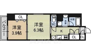 レジデンス上前津スクエア(旧名称:プライムアーバン上前津)【9階】の間取り