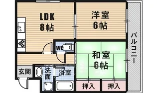 グローリープラザマンション【2階】の間取り