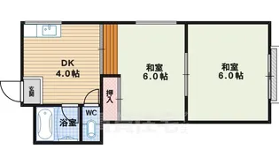 パレ・ロンシャム【4階】の間取り