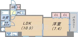 アミーグランコート三宮【13階】の間取り