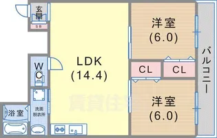 リーフビル【4階】の間取り