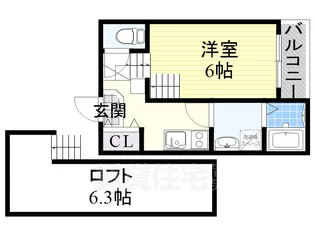 エクセラン白鳥【1階】の間取り