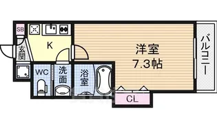 ラグゼ新大阪北【8階】の間取り