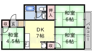 ドミール荻野【2階】の間取り