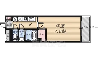 フラッティ西大路花屋町【4階】の間取り