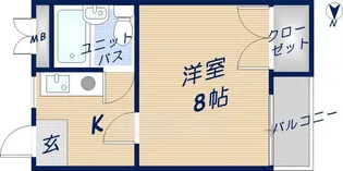 ナワテハイム【203号室】の間取り