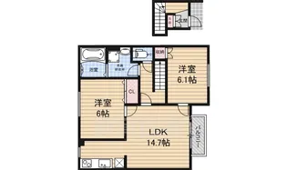 Forest Maison 山王【2階】の間取り