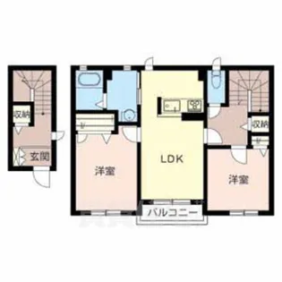 la porte向ヶ丘【2階】の間取り