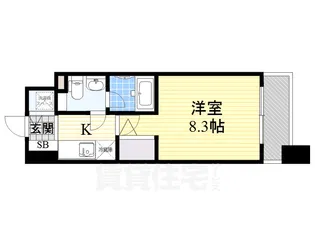プラウドフラット新大阪【11階】の間取り