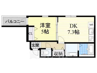フジパレス大宮【1階】の間取り