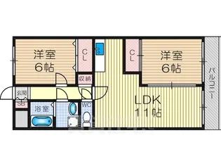 メゾンノール加島【3階】の間取り