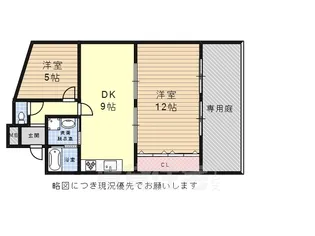 鉄村マンション【S1B号室】の間取り