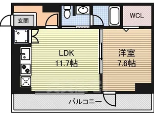 パークフラッツ新栄【5階】の間取り