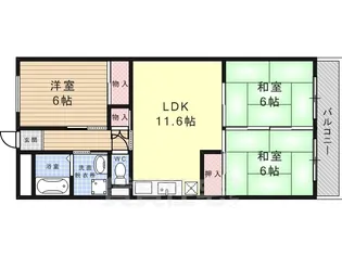 レジデンス光和3【7階】の間取り