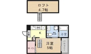 エクシア道徳【1階】の間取り