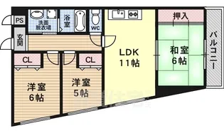 ビューテラス桂南【2階】の間取り