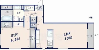 ヘレナガーデン花園本町1【1階】の間取り