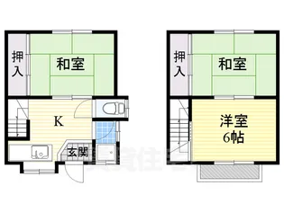 大阪府高槻市栄町2丁目【一戸建】の間取り