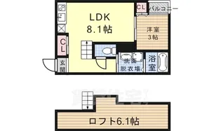 Fortuna伝馬【1階】の間取り