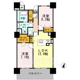ロイヤルパークスERささしまSOUTH【12階】の間取り