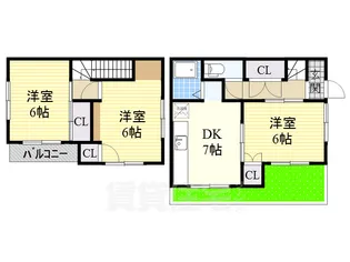 愛知県名古屋市中川区中野新町6丁目【一戸建】の間取り