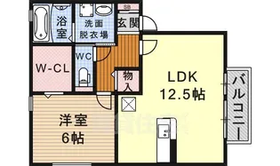 マメゾン菊住E【1階】の間取り