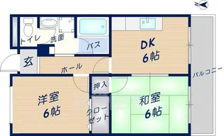 キャッスル東花園【410号室】の間取り