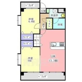 パセオ白砂2【203号室】の間取り