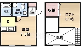 プリマ八田壱番館【1階】の間取り