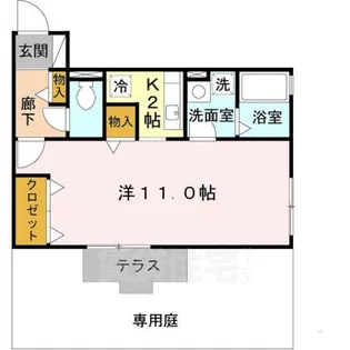 エイトキューブ B棟【1階】の間取り