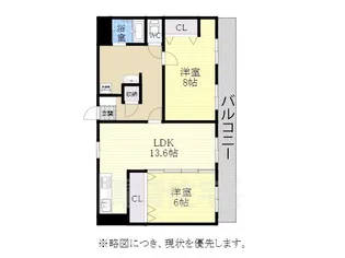 グランプリシード【6階】の間取り