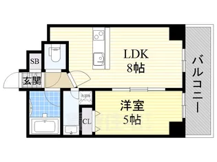 CITY SPIRE十三東【4階】の間取り