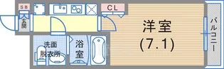 SERENiTE三宮【6階】の間取り