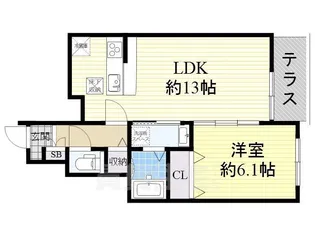 サンロード新和3【1階】の間取り