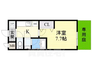 大阪府堺市堺区柏木町4丁【アパート】の間取り