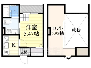 大阪府堺市堺区香ヶ丘町2丁【アパート】の間取り