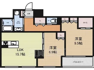 ルーエ錦【8階】の間取り