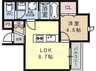 コンフォートKAMI【0303号室】の間取り