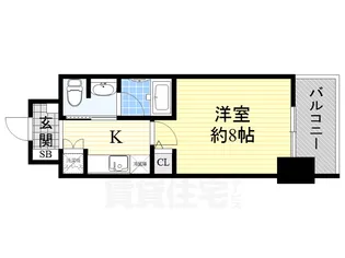 レジディア高岳【14階】の間取り