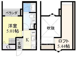 大阪府堺市堺区文珠橋通【アパート】の間取り