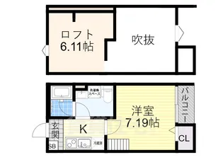 大阪府堺市美原区北余部【アパート】の間取り