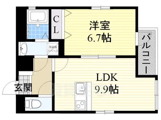 グランレーヴ千代田【4階】の間取り
