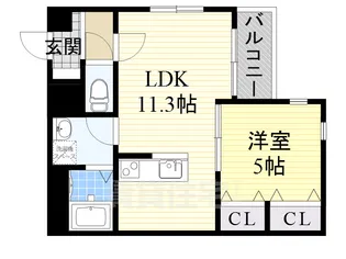 グランレーヴ千代田【1階】の間取り