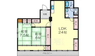 エバービューハイツ【10階】の間取り