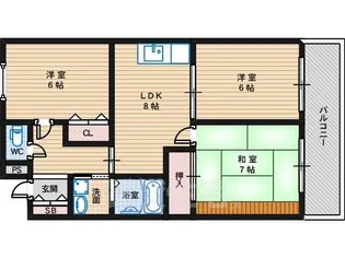 大阪府堺市北区常磐町3丁【マンション】の間取り