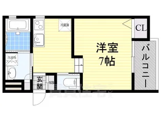 大阪府堺市西区浜寺石津町西4丁【アパート】の間取り