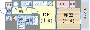 レジディア神戸磯上【10階】の間取り