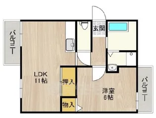 JMRレジデンス新大阪【2階】の間取り