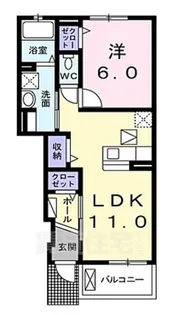 タンドル庄南【1階】の間取り