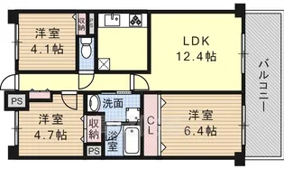 CenturyHouse【4階】の間取り